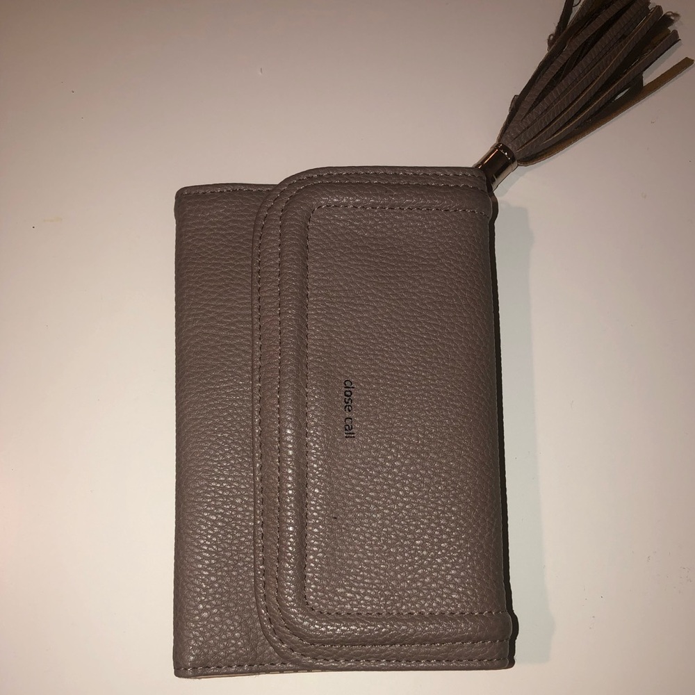 Close Call Tan Wallet with Tassel